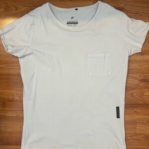 Alphalete White Crew Neck Athletic Fit Tee